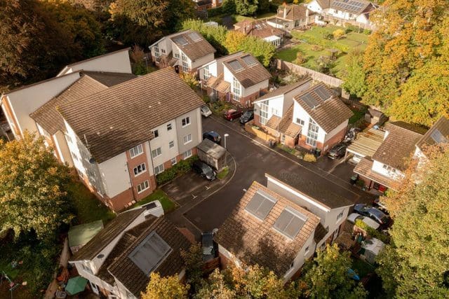 Aerial Shot of the Verwood Houses Development